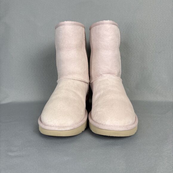 Women’s UGG Boots Sz 7 Pink Seashell Classic Short Suede Boho 1016223 Sold Out! - Picture 2 of 14